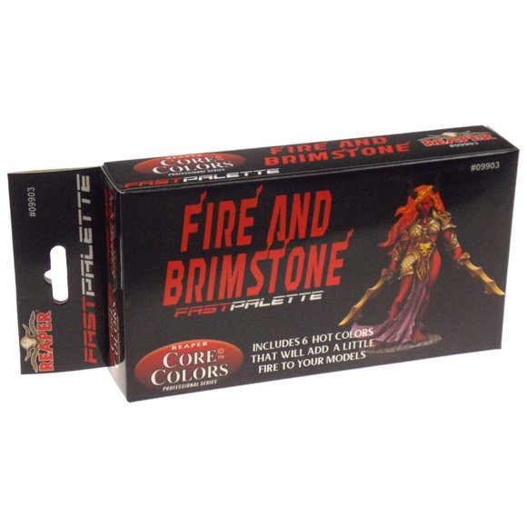 Reaper Fire and Brimstone Paint Fast Palette Brick Phoenix Deep Blood Red Orange - Picture 1 of 2